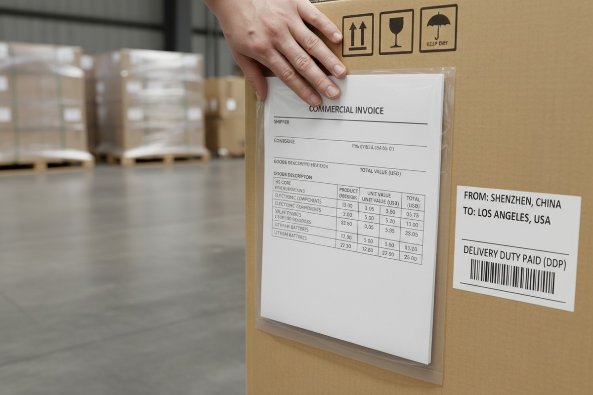 Ensuring smooth DDP shipments from China with accurate commercial invoices and HS codes (ID#2)