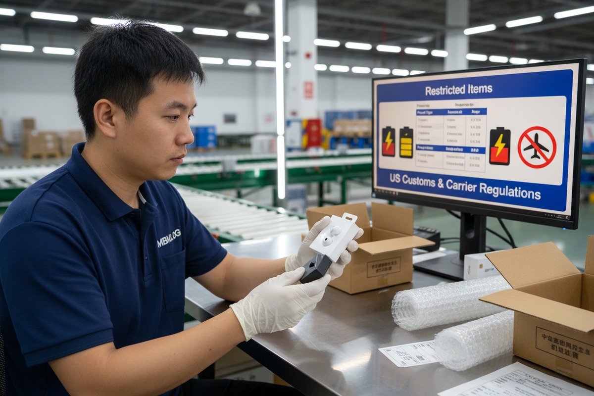 Checking carrier prohibited items lists and battery certifications for UPS and FedEx shipping (ID#4)