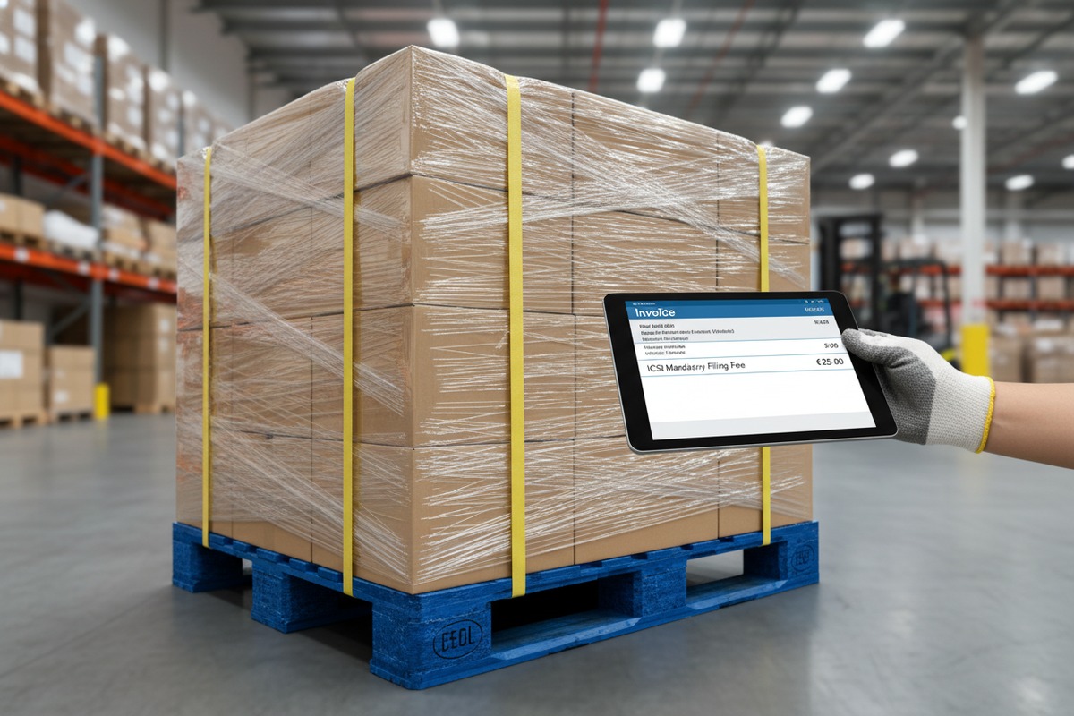 Mandatory advance ENS filing requirements and commercial service fees for EU bound shipments (ID#3)