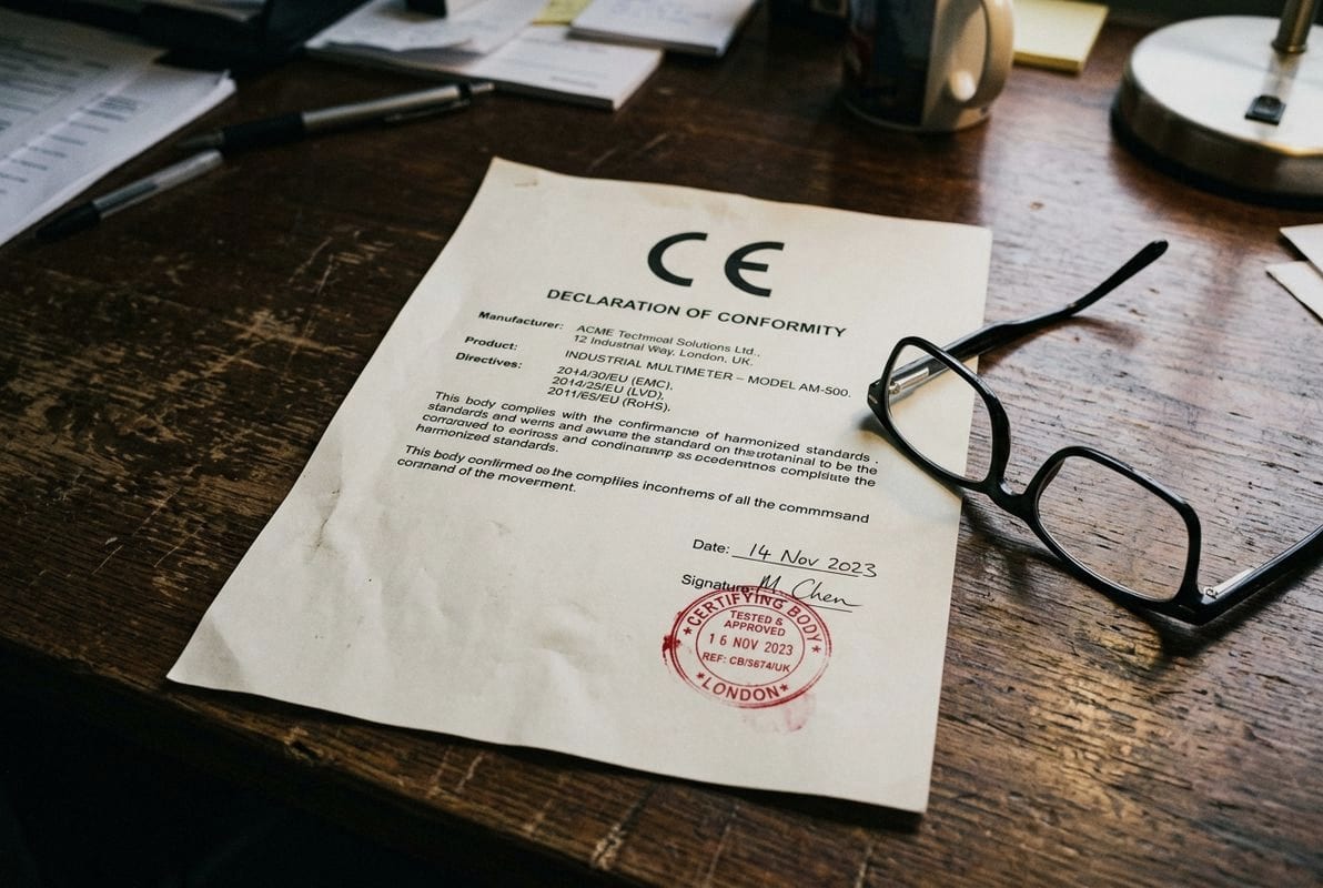 Verifying Supplier Compliance Documents Verifying supplier Declaration of Conformity and traceability for sourced sub-components (ID#4)