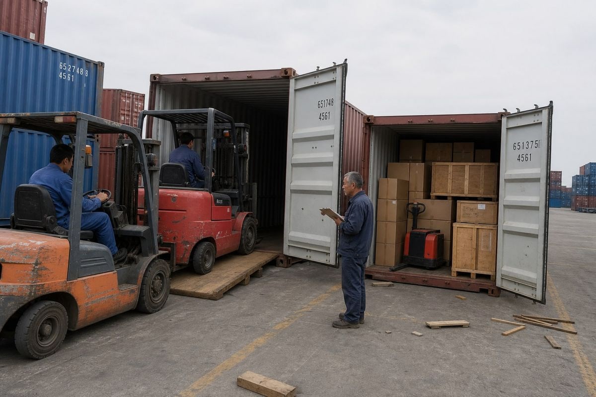 Comparison of FCL and LCL shipping options for electric forklifts from China (ID#3)