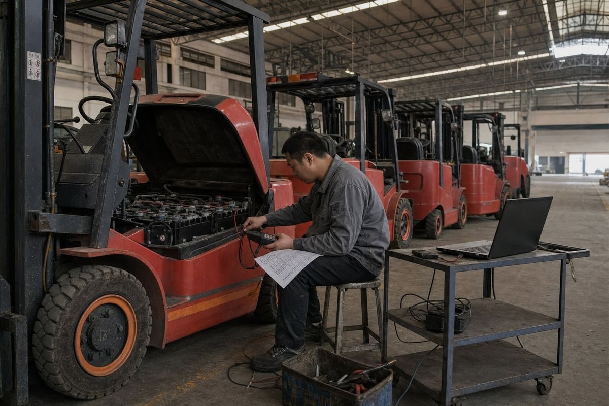 FCL and LCL container loading options with bracing for counterbalanced forklifts (ID#4)