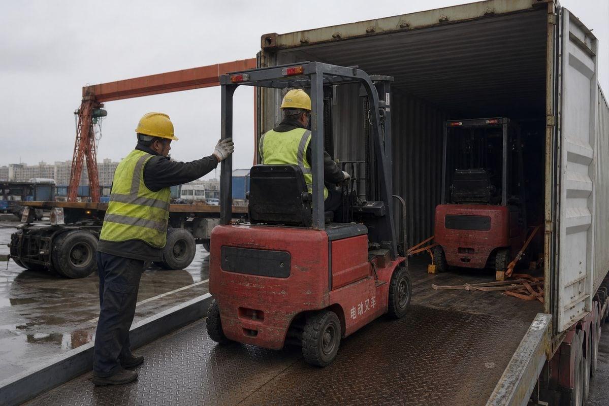Cost breakdown for shipping forklifts from China including FCL rates and fees (ID#2)
