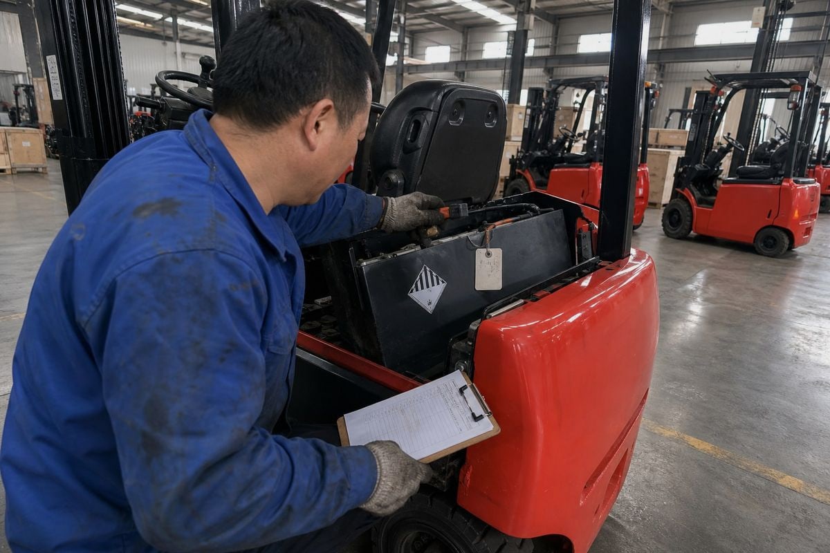 Lithium-ion battery in electric forklift triggers UN 3171 Class 9 dangerous goods classification (ID#2)