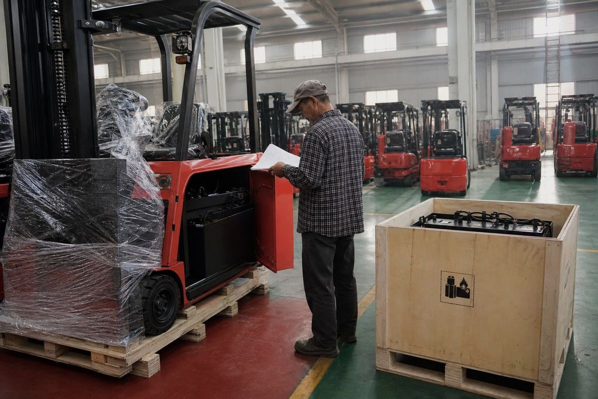 Battery Packaging Labels Packaging and labeling standards for lithium forklift battery shipments meeting Class 9 rules (ID#5)