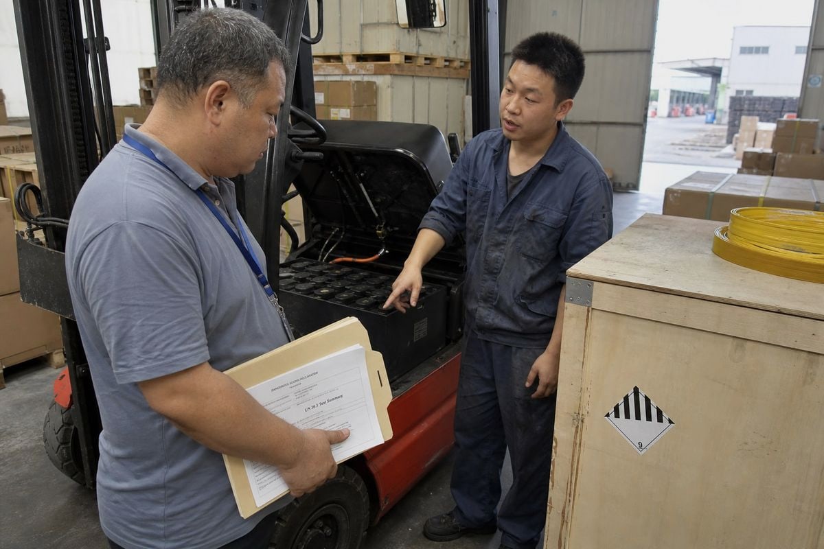 Lithium Battery Shipping Documents Dangerous goods documents needed for lithium battery forklift shipments including UN 3171 forms (ID#2)