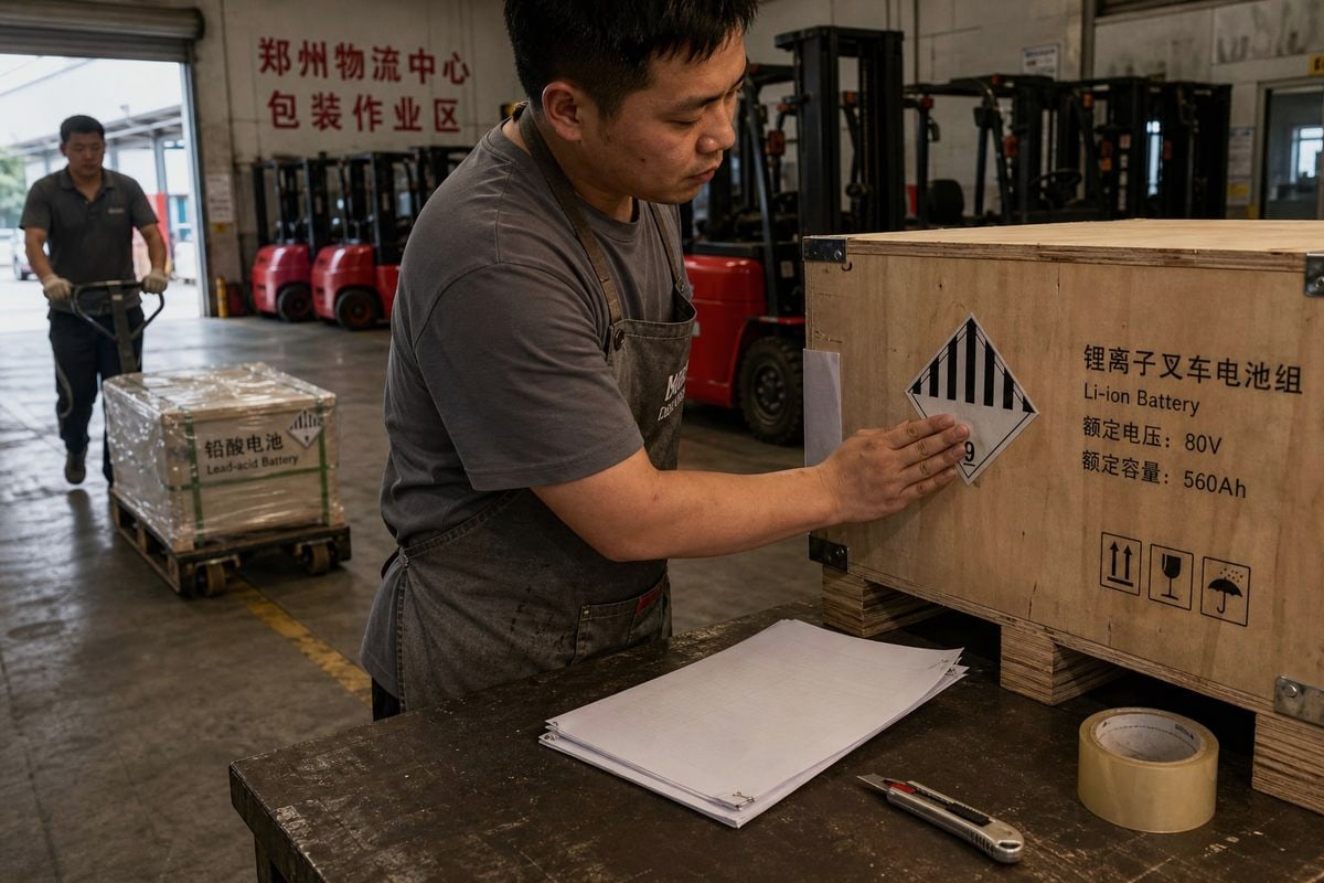 Battery Packaging and Labels Packaging and labeling standards for lithium-ion and lead-acid forklift batteries (ID#4)
