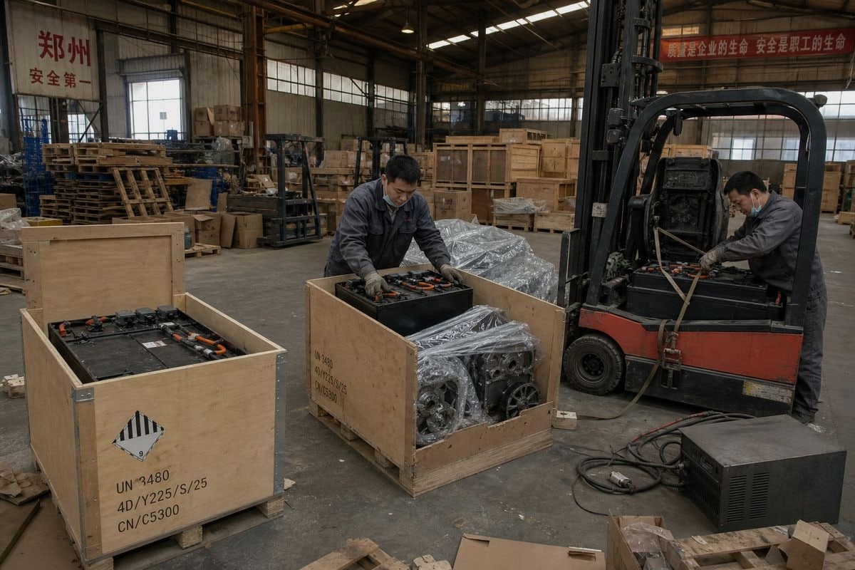 Air vs Ocean Freight Comparing air freight versus ocean freight SoC limits for forklift battery shipments (ID#4)