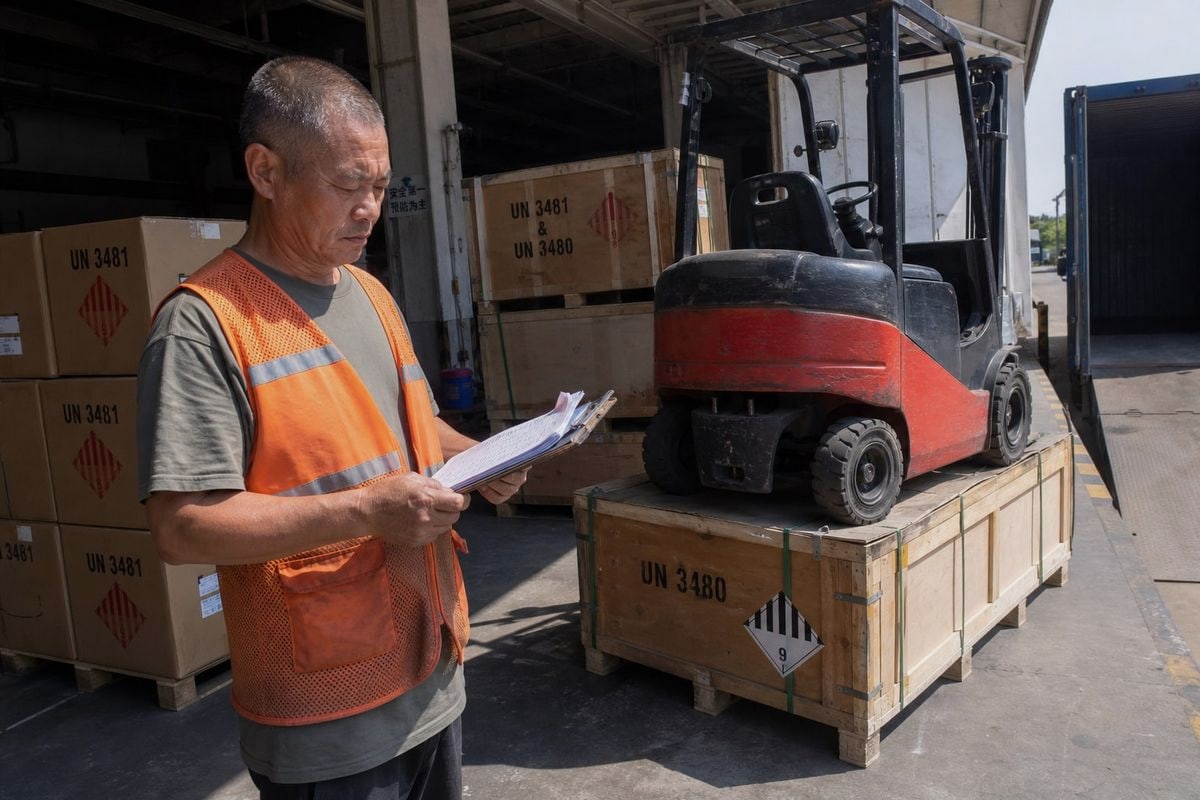 UN Number Classification UN3171 UN3480 UN3481 classification labels for lithium forklift batteries under Class 9 (ID#3)
