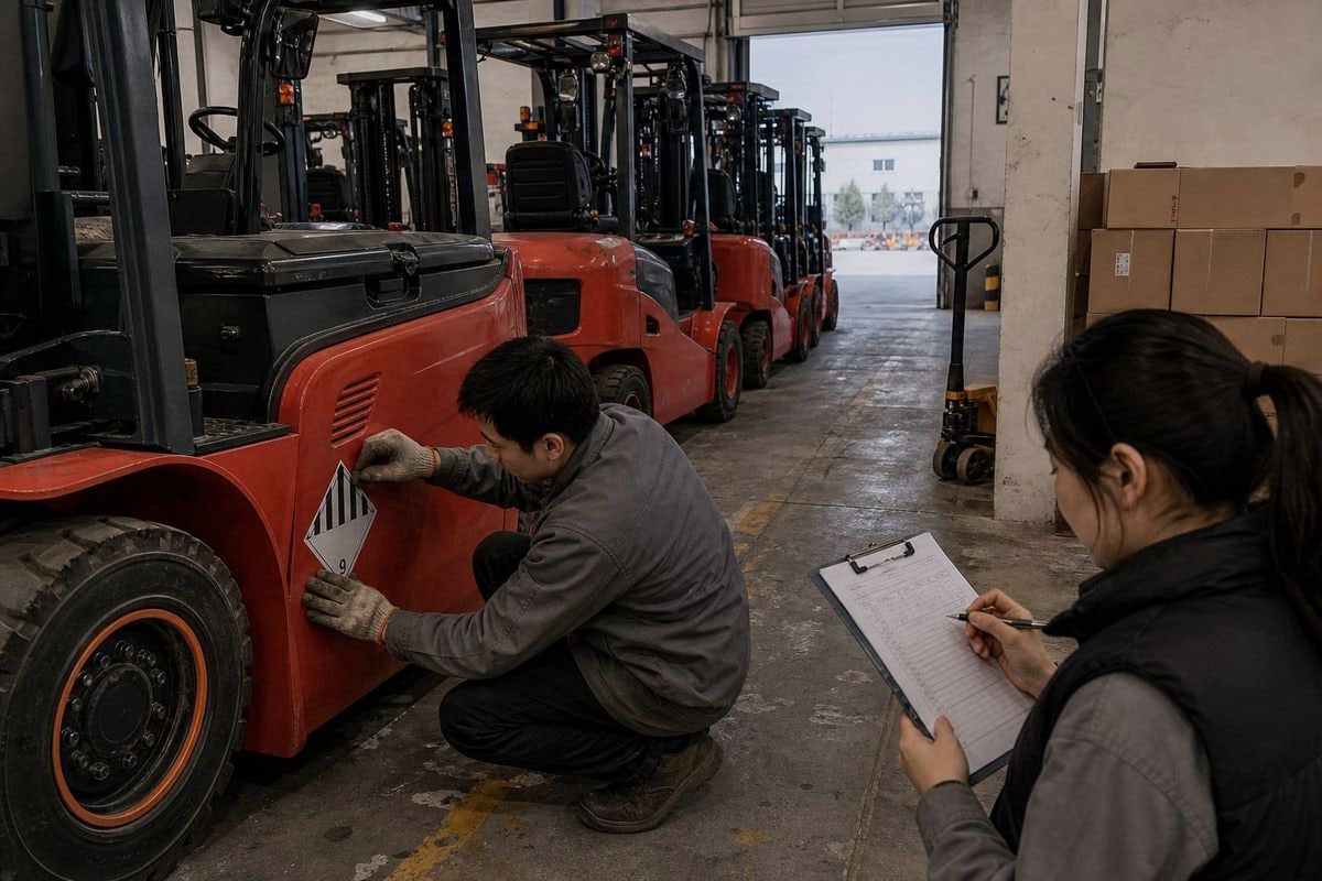 Lithium battery surcharge budget breakdown for Class 9 forklift ocean shipments from China (ID#2)