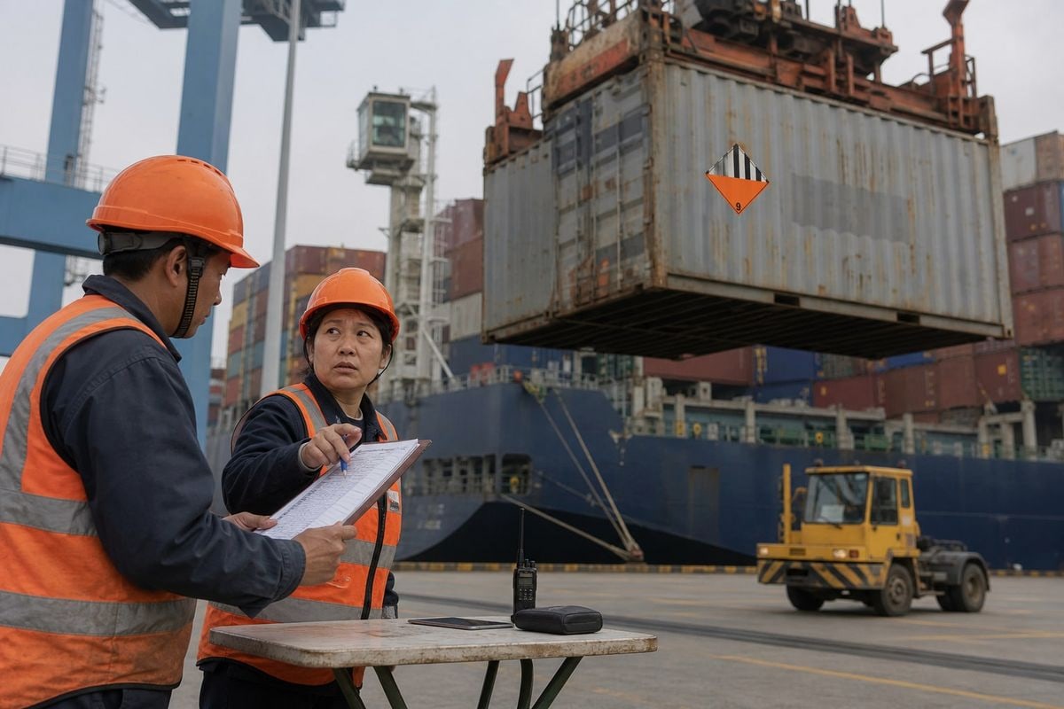 FCL versus LCL shipping strategy to reduce dangerous goods surcharges per forklift unit (ID#4)