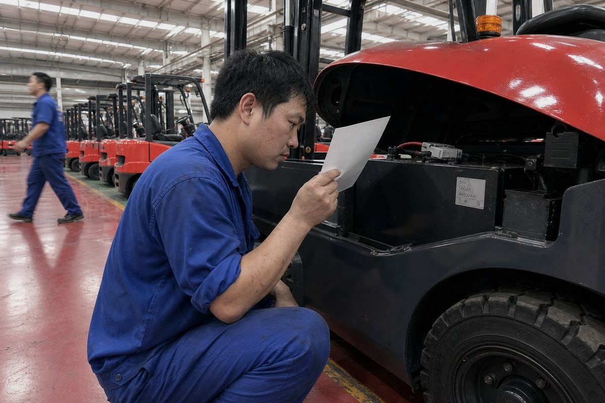 Lithium battery regulations require confirming chemistry, watt-hours, and UN number before shipping forklifts (ID#2)