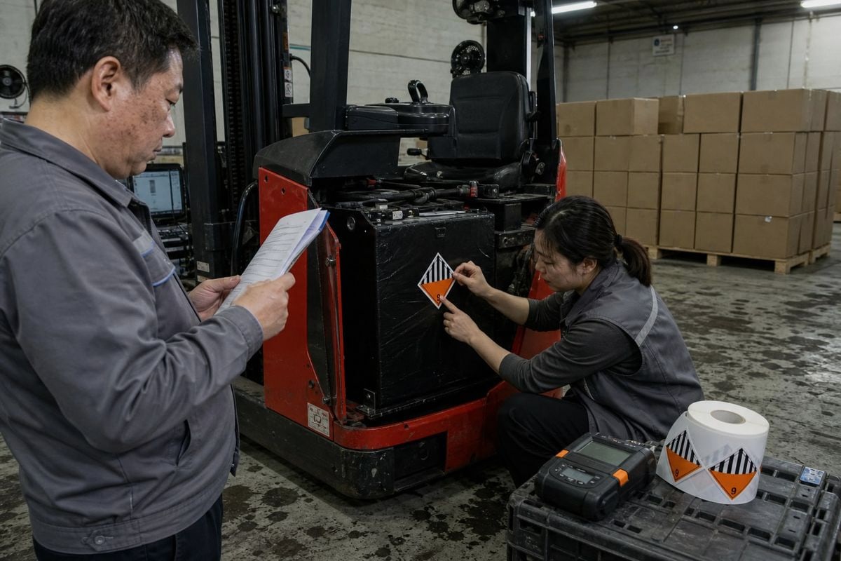 Lithium battery surcharges and documentation costs for forklift freight shipping (ID#3)