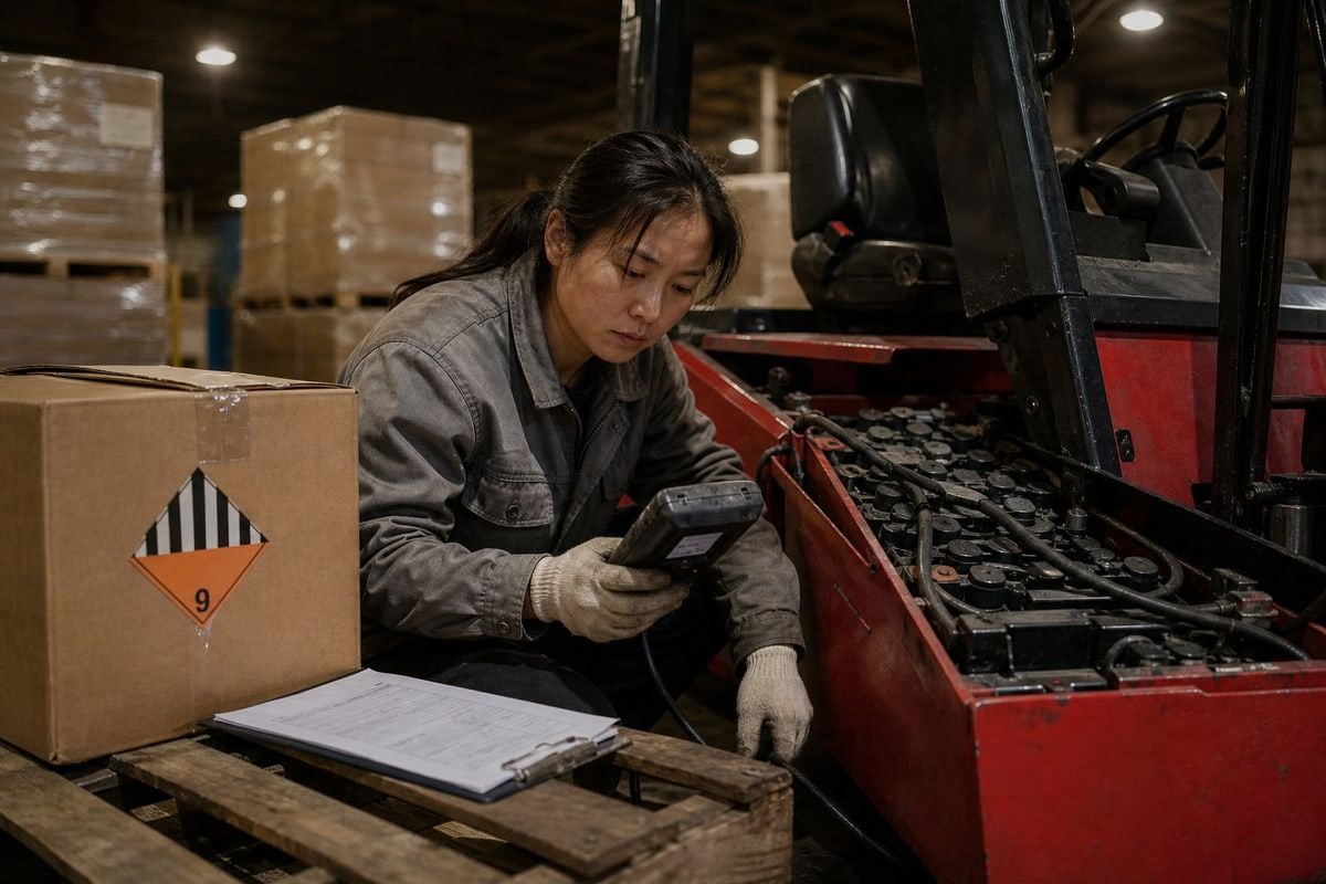 Lithium battery forklift classified as Class 9 dangerous goods with extra shipping surcharges (ID#3)