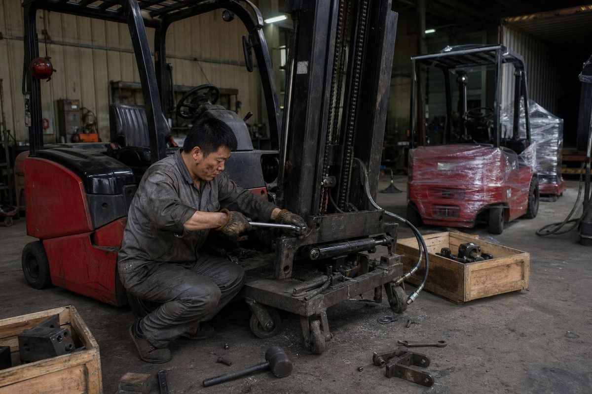 Consolidating forklift parts and suppliers into one container to cut shipping expenses (ID#4)