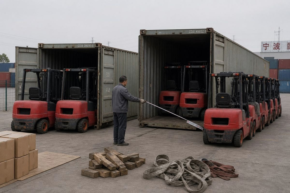 Comparison of electric forklift capacity in 20ft versus 40ft shipping containers (ID#2)