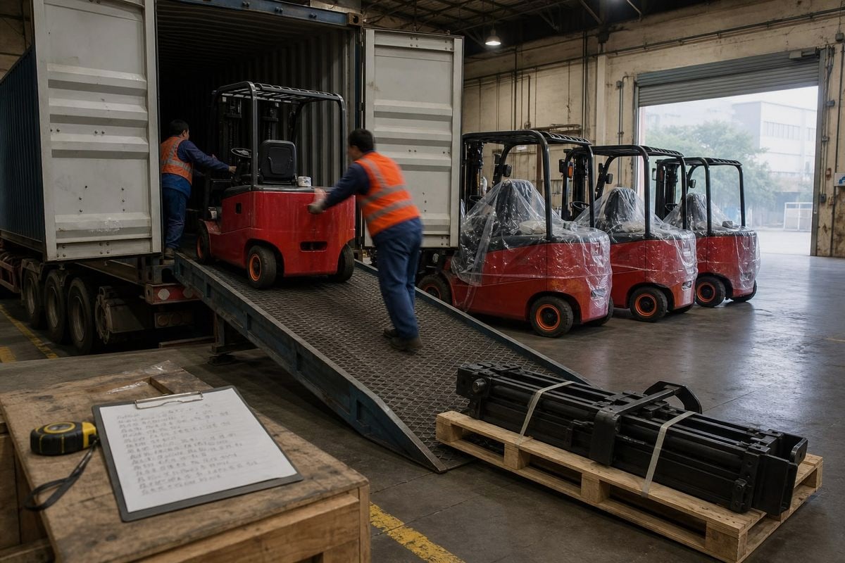 Comparison of electric forklifts fitting into 20ft versus 40ft containers (ID#2)