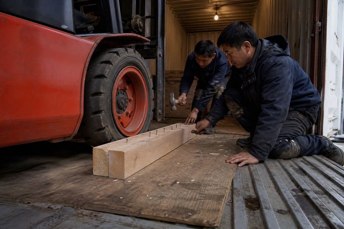 Choosing between 20FT, 40FT, or 40HQ containers for blocking and bracing forklifts (ID#4)