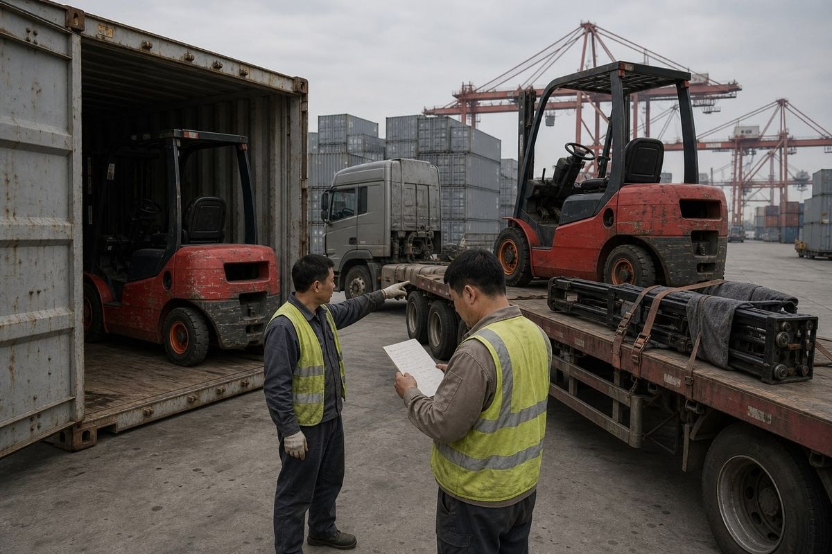 Checklist for deciding to ship forklift assembled or disassembled based on dimensions and route (ID#3)