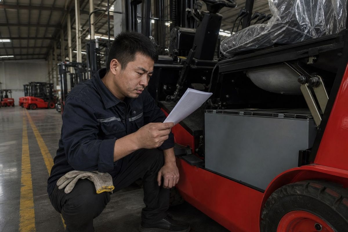 Handling UN38.3 test summary and MSDS documentation for lithium battery forklift shipments (ID#3)