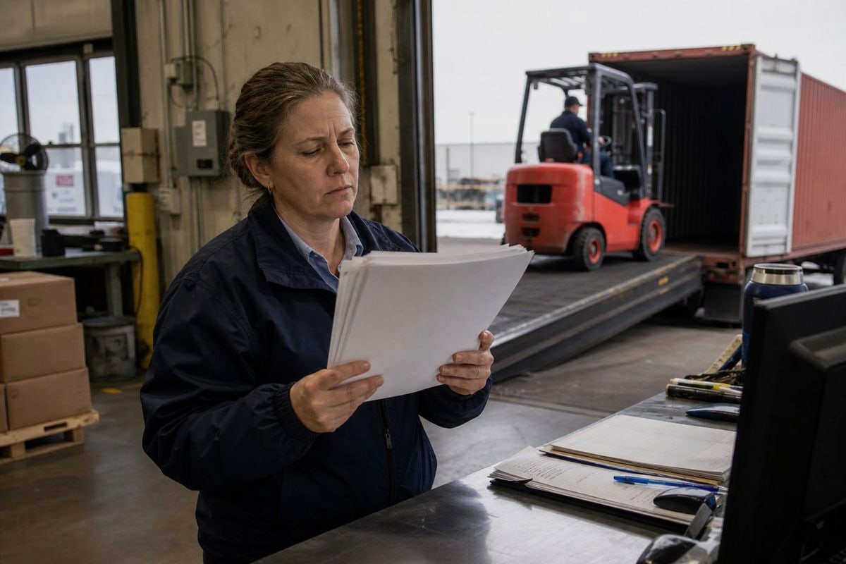 Calculate total landed cost including duties fees and freight for forklifts (ID#5)
