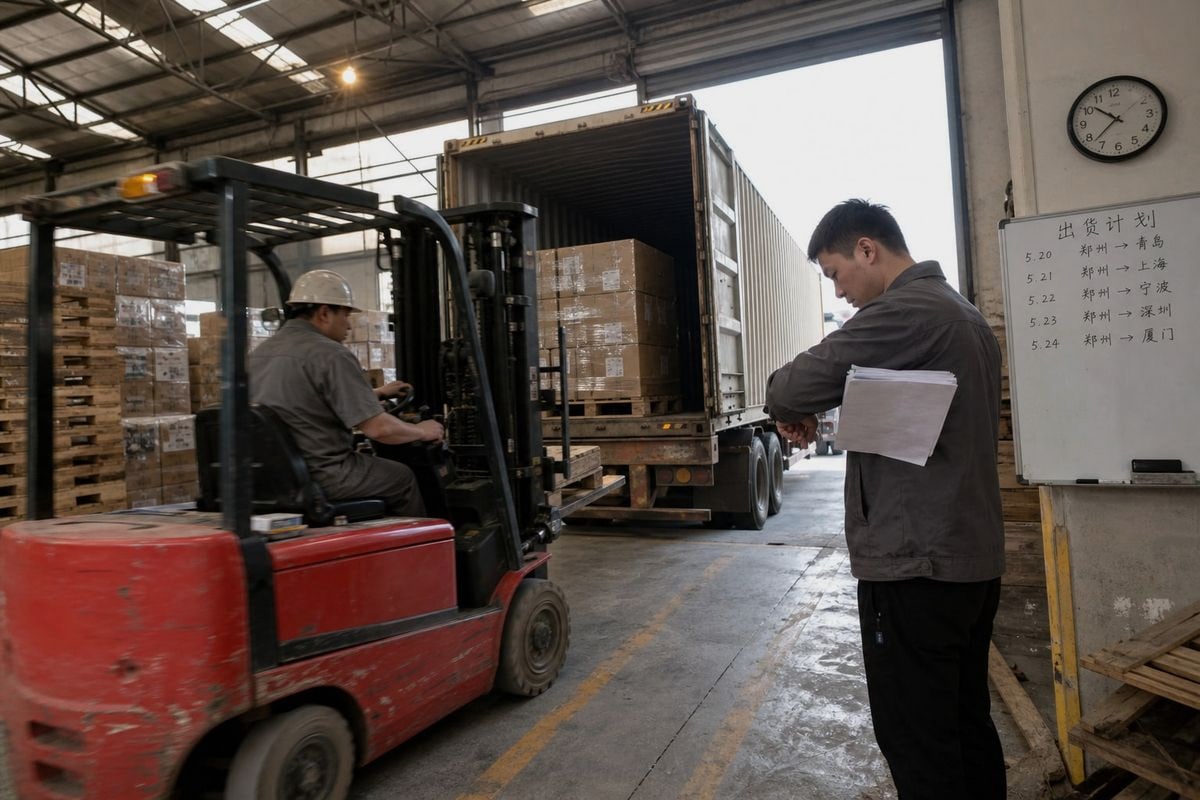 Timeline showing when to submit ISF before forklift departs Chinese port for shipping (ID#3)