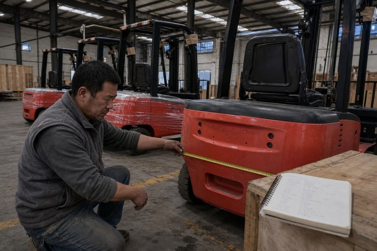 Cost breakdown for importing electric forklifts into the UK including VAT and duty (ID#2)
