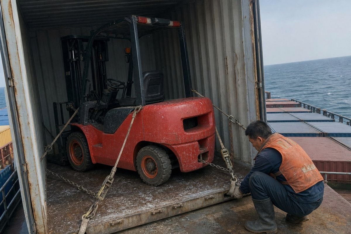 Controllo delle spedizioni Illustration showing shipping control levels for electric forklift imports under FOB, CIF, and DDP (ID#4)