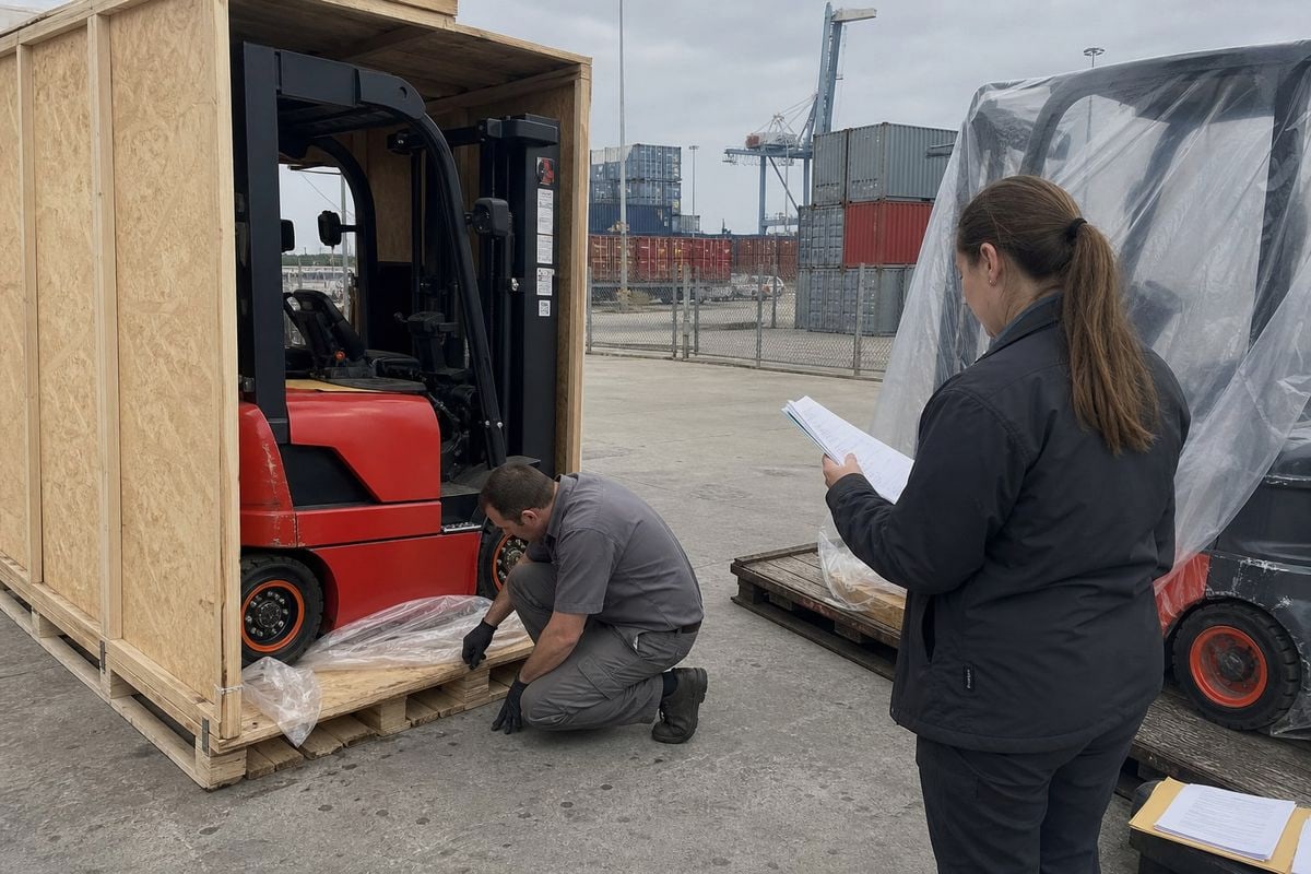 Common reasons customs holds forklift shipments including HS code and compliance issues (ID#2)
