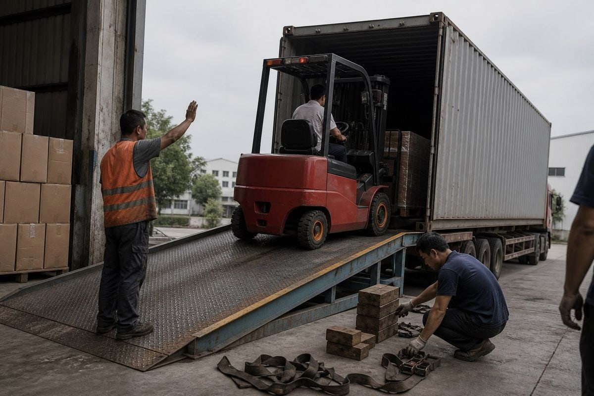 Comparison between direct factory pickup and warehouse consolidation for forklift import shipping (ID#5)