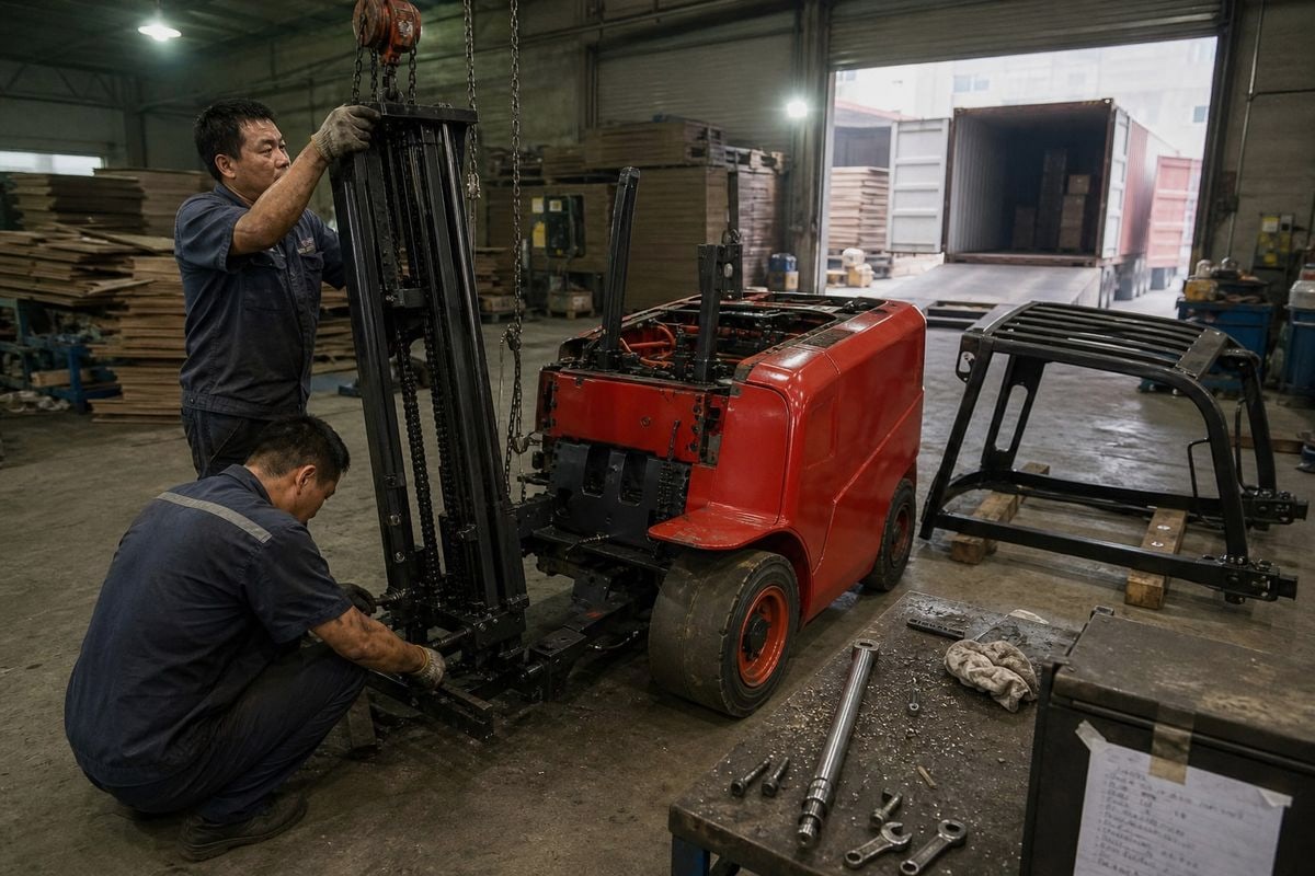 Hidden costs like fees and surcharges affecting small versus large forklift shipments (ID#5)